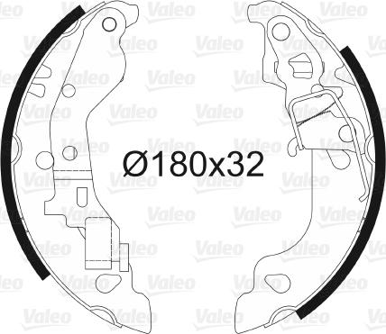 Valeo 562990 - Комплект спирачна челюст vvparts.bg