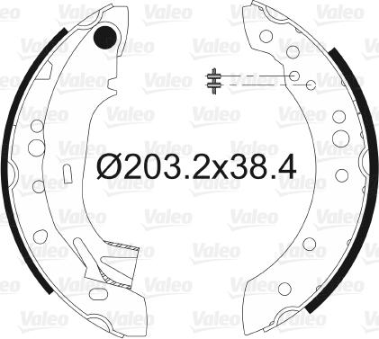 Valeo 562997 - Комплект спирачна челюст vvparts.bg