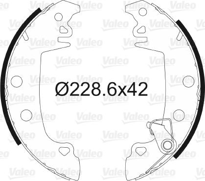 Valeo 562980 - Комплект спирачна челюст vvparts.bg