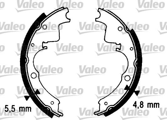 Valeo 562987 - Комплект спирачна челюст vvparts.bg