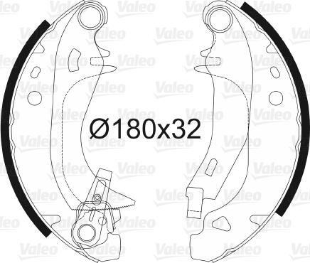 Valeo 562453 - Комплект спирачна челюст vvparts.bg