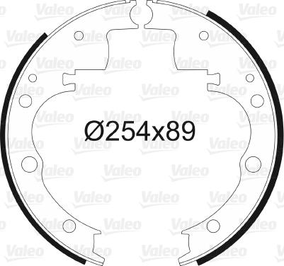 Valeo 562594 - Комплект спирачна челюст vvparts.bg