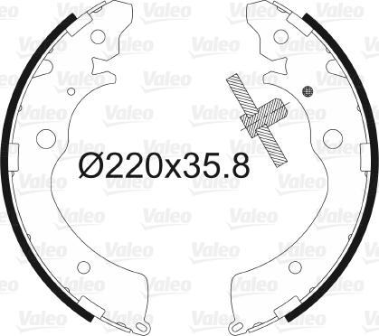 Valeo 562591 - Комплект спирачна челюст vvparts.bg