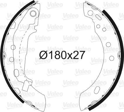 Valeo 562597 - Комплект спирачна челюст vvparts.bg