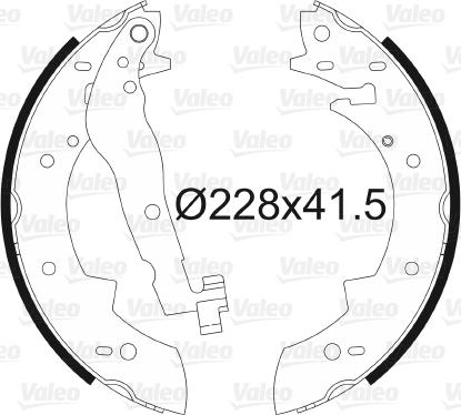 Valeo 562561 - Комплект спирачна челюст vvparts.bg