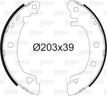 Valeo 562514 - Комплект спирачна челюст vvparts.bg