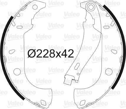 Valeo 562585 - Комплект спирачна челюст vvparts.bg