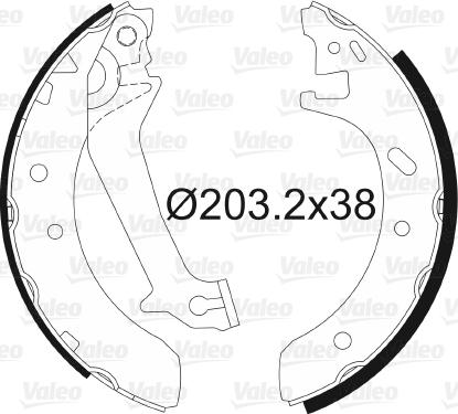 Valeo 562580 - Комплект спирачна челюст vvparts.bg