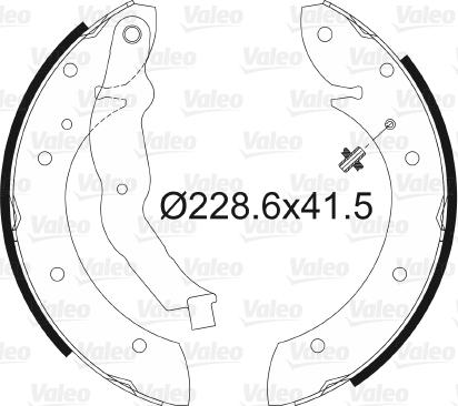 Valeo 562587 - Комплект спирачна челюст vvparts.bg