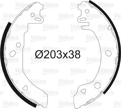 Valeo 562538 - Комплект спирачна челюст vvparts.bg