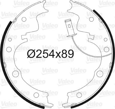 Valeo 562579 - Комплект спирачна челюст vvparts.bg