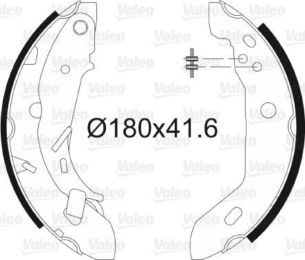 Valeo 562645 - Комплект спирачна челюст vvparts.bg