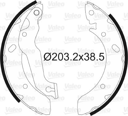 Valeo 562609 - Комплект спирачна челюст vvparts.bg