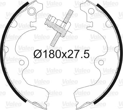 Valeo 562600 - Комплект спирачна челюст vvparts.bg