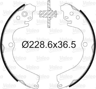 Valeo 562611 - Комплект спирачна челюст vvparts.bg