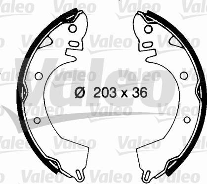 Valeo 562688 - Комплект спирачна челюст vvparts.bg