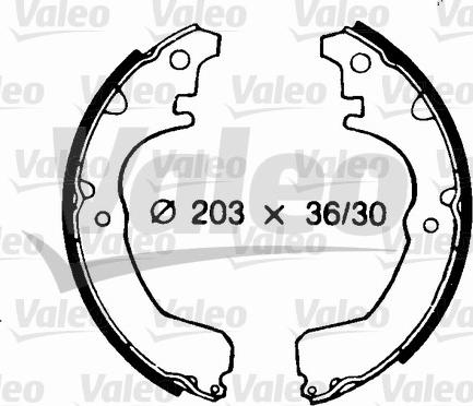 Valeo 562683 - Комплект спирачна челюст vvparts.bg