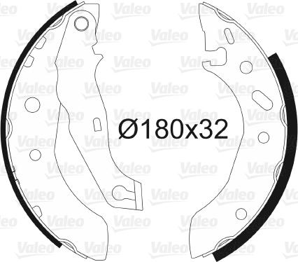 Valeo 562635 - Комплект спирачна челюст vvparts.bg