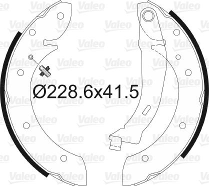 Valeo 562630 - Комплект спирачна челюст vvparts.bg