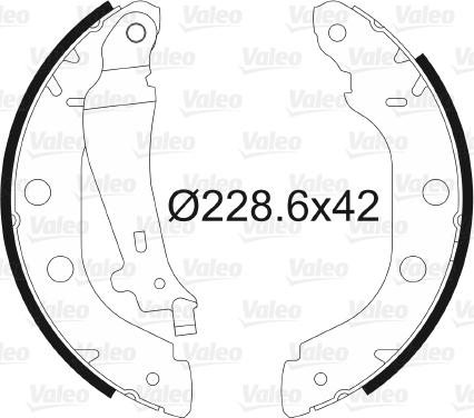 Valeo 562638 - Комплект спирачна челюст vvparts.bg