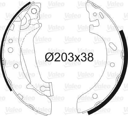 Valeo 562632 - Комплект спирачна челюст vvparts.bg