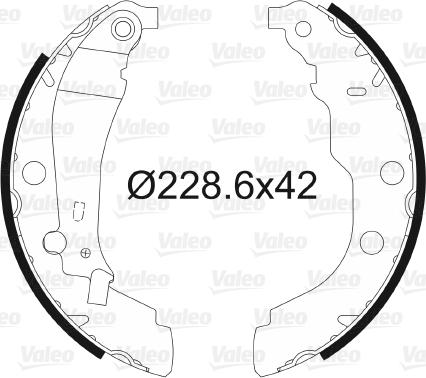 Valeo 562628 - Комплект спирачна челюст vvparts.bg