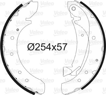 Valeo 562627 - Комплект спирачна челюст vvparts.bg