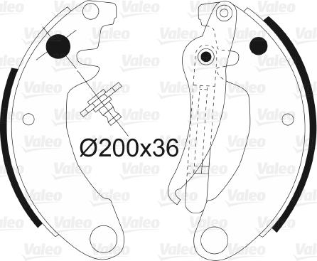 Valeo 562098 - Комплект спирачна челюст vvparts.bg