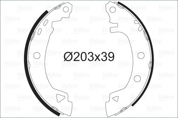 Valeo 562041 - Комплект спирачна челюст vvparts.bg