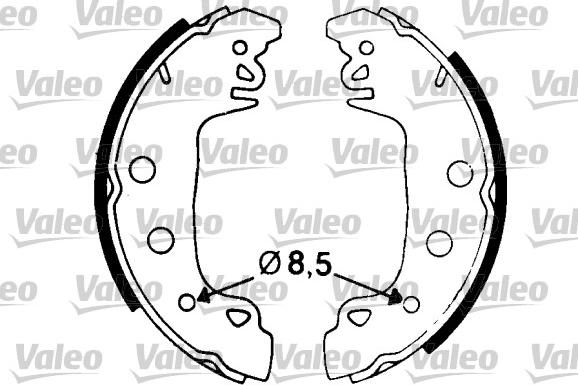 Valeo 562043 - Комплект спирачна челюст vvparts.bg