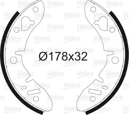 Valeo 562047 - Комплект спирачна челюст vvparts.bg