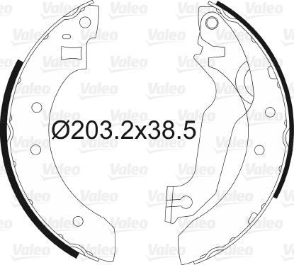 Valeo 562054 - Комплект спирачна челюст vvparts.bg