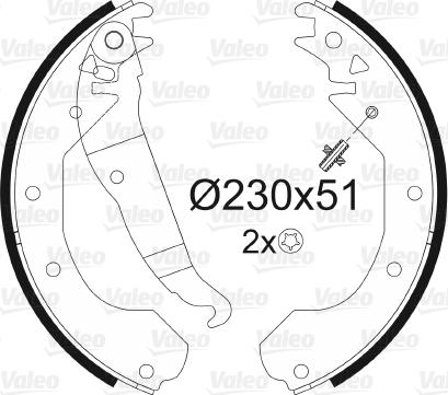 Valeo 562058 - Комплект спирачна челюст vvparts.bg