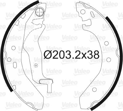 Valeo 562087 - Комплект спирачна челюст vvparts.bg