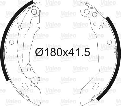 Valeo 562033 - Комплект спирачна челюст vvparts.bg