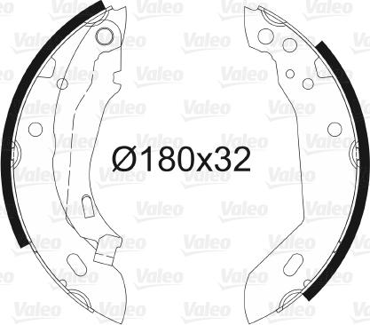 Valeo 562037 - Комплект спирачна челюст vvparts.bg
