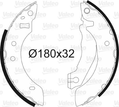 Valeo 562023 - Комплект спирачна челюст vvparts.bg