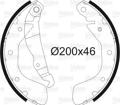 Valeo 562078 - Комплект спирачна челюст vvparts.bg