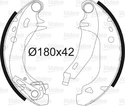 Valeo 562109 - Комплект спирачна челюст vvparts.bg