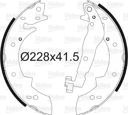 Valeo 562105 - Комплект спирачна челюст vvparts.bg