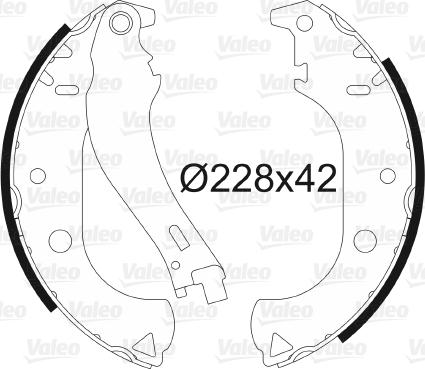 Valeo 562806 - Комплект спирачна челюст vvparts.bg