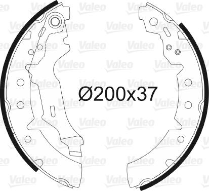 Valeo 562741 - Комплект спирачна челюст vvparts.bg