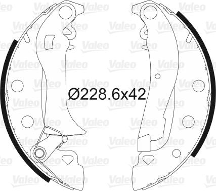 Valeo 562764 - Комплект спирачна челюст vvparts.bg