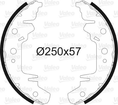 Valeo 562760 - Комплект спирачна челюст vvparts.bg
