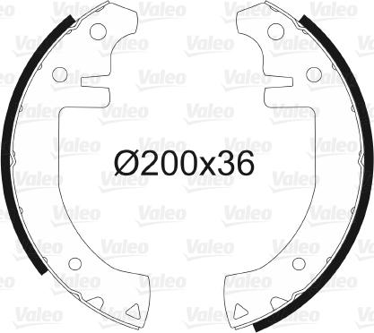 Valeo 562763 - Комплект спирачна челюст vvparts.bg