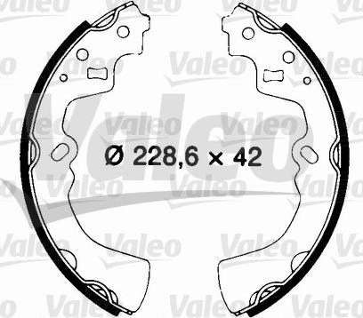 Valeo 562704 - Комплект спирачна челюст vvparts.bg