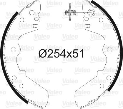 Valeo 562719 - Комплект спирачна челюст vvparts.bg