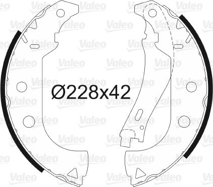 Valeo 562787 - Комплект спирачна челюст vvparts.bg