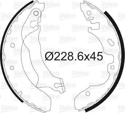 Valeo 562724 - Комплект спирачна челюст vvparts.bg