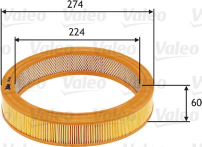 Valeo 585619 - Въздушен филтър vvparts.bg